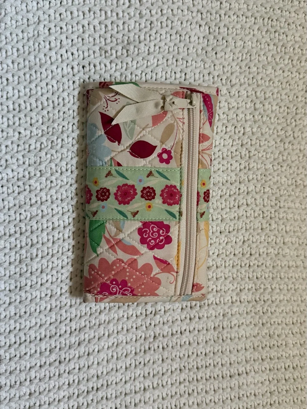 Quilted Floral Kids Seat Belt Shoulder Pads in Pink & Green